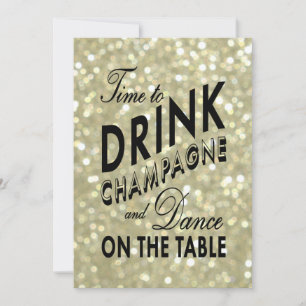 Faire-part de mariage or glamour