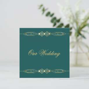 Faire-part de mariage or glamour