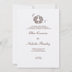 Faire-part de mariage ornemental