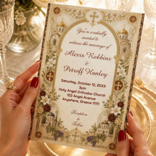 Faire-part de mariage orthodoxe chrétien (Créateur téléchargé)