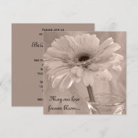 Faire-part de mariage pâle teintée rose