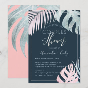 Faire-part de Mariage Palms+Platinum Couples Showe