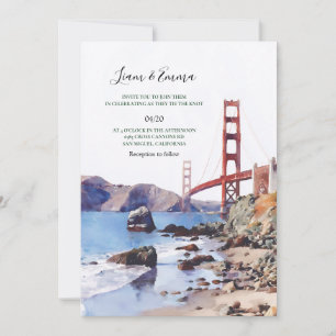 Faire-part de mariage panoramique de San Francisco