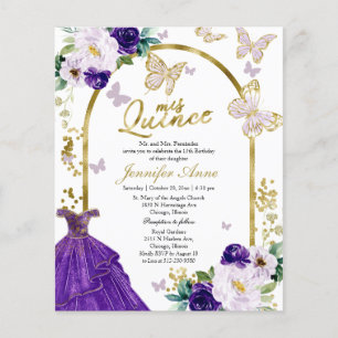 Faire-part de mariage papillon Budget Quince tenue