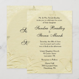 Faire-part de mariage papillon vintage