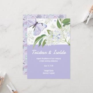 Faire-part de mariage Papillons & Fleur de Sureau