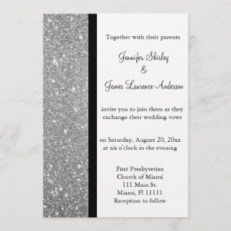 Faire-part de mariage Parties scintillant argent