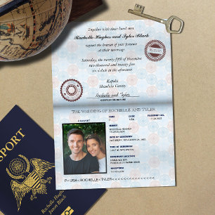 Faire-part de mariage Passeport