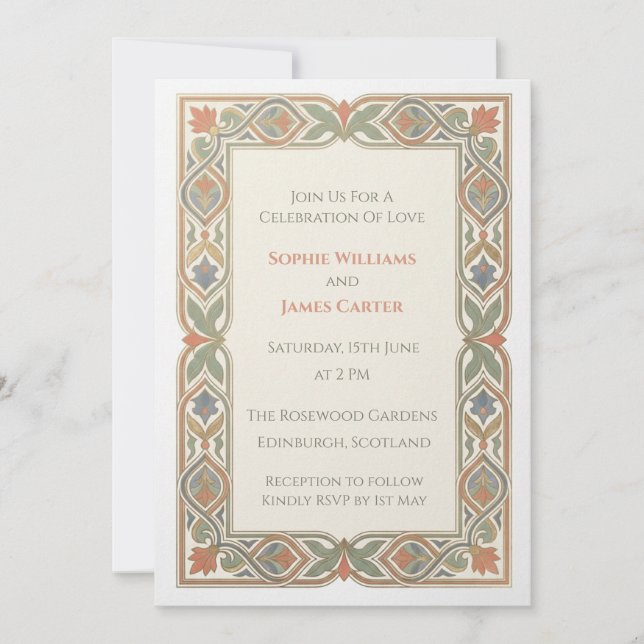 Faire-part de mariage Pastel Celtic Knot (Devant)
