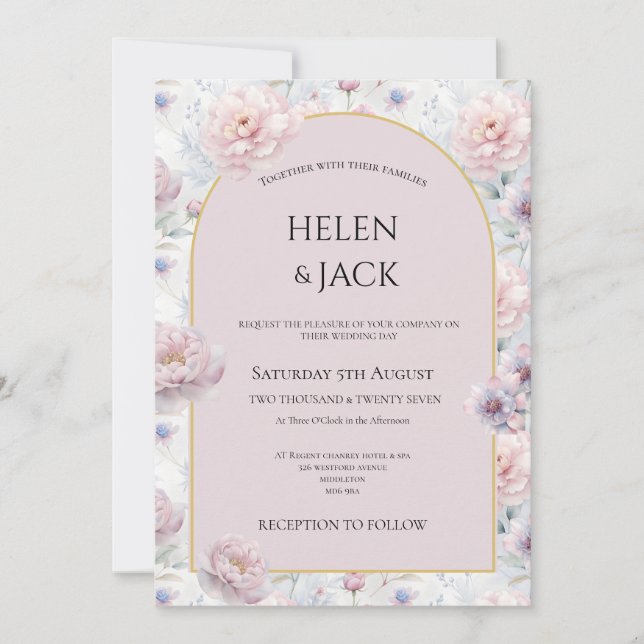 Faire-part de mariage Pastel Shades (Devant)