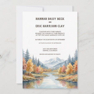 Faire-part de mariage Paysage de montagne