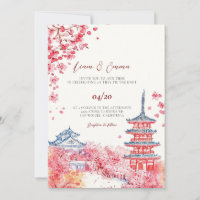 Faire-part de mariage Paysage Japonais