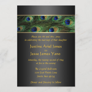 Faire-part de mariage Peacock