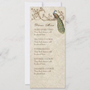 Faire-part de mariage Peacock & Etchs vintage