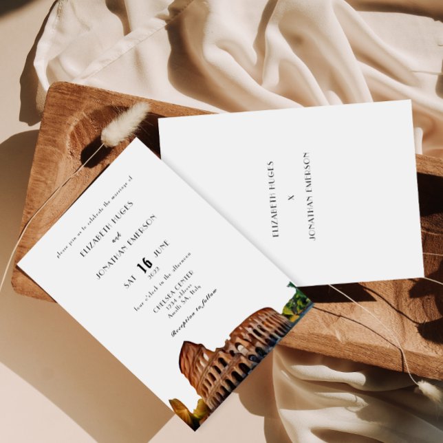 Faire-part de mariage peinture artistique de Rome (Créateur téléchargé)