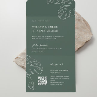 Faire-part de mariage Pensacola avec RSVP QR Code