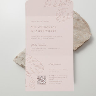 Faire-part de mariage Pensacola avec RSVP QR Code