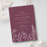 Faire-part de mariage Périwinkle fleur sauvage<br><div class="desc">Faire-part de mariage Périwinkle fleur sauvage</div>