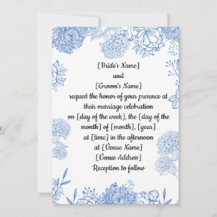 Faire-part de mariage personnalisable avant et arr