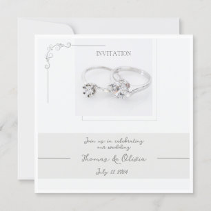 Faire-part de mariage personnalisable avec deux an
