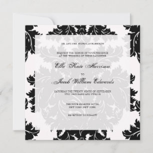 Faire-part de mariage personnalisable :: DAMAS