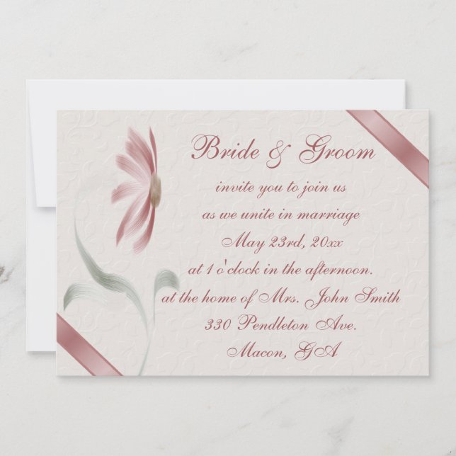 Faire-part de mariage personnalisable de (Devant)