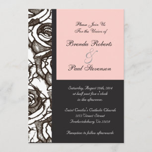 Faire-part de mariage personnalisable de roses