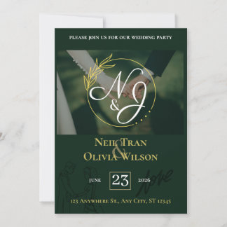 Faire-part de mariage personnalisable Elgant