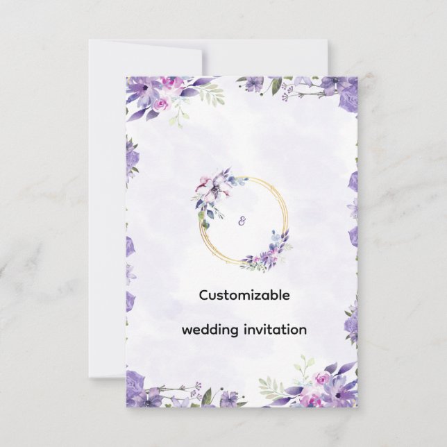 Faire-Part de Mariage Personnalisable Étonnant - É (Devant)