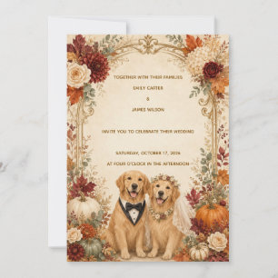 Faire-Part de Mariage Personnalisé Automne Chien R