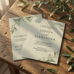 Faire-part de mariage personnalisé avec branche d'