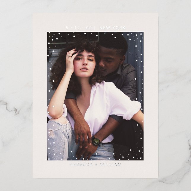 Faire-part de mariage personnalisé avec photo pour (Recto)