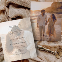 Faire-Part de Mariage Personnalisé avec Photo sur 