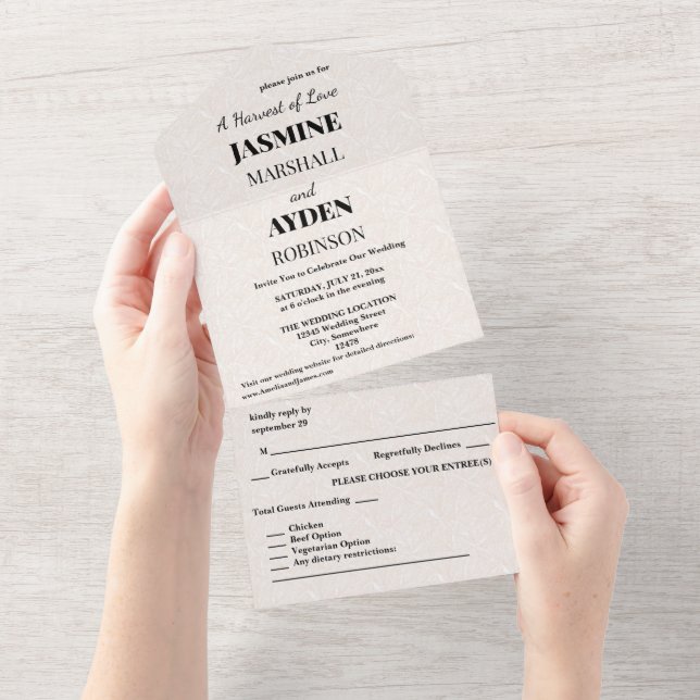 Faire-part de Mariage Personnalisés Élégants (Déchirure)