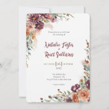 Faire-part de mariage Pétales de Prune