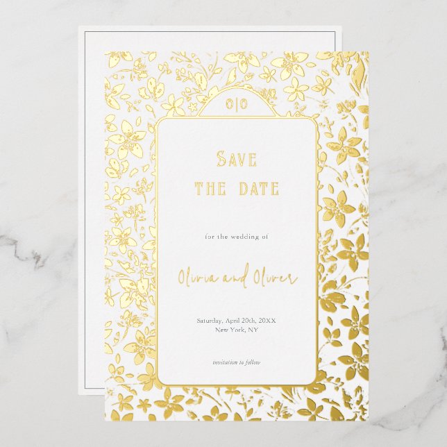 Faire-Part de Mariage Petites Fleurs (Recto/Verso)