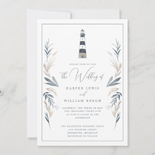 Faire-part de mariage phare nautique