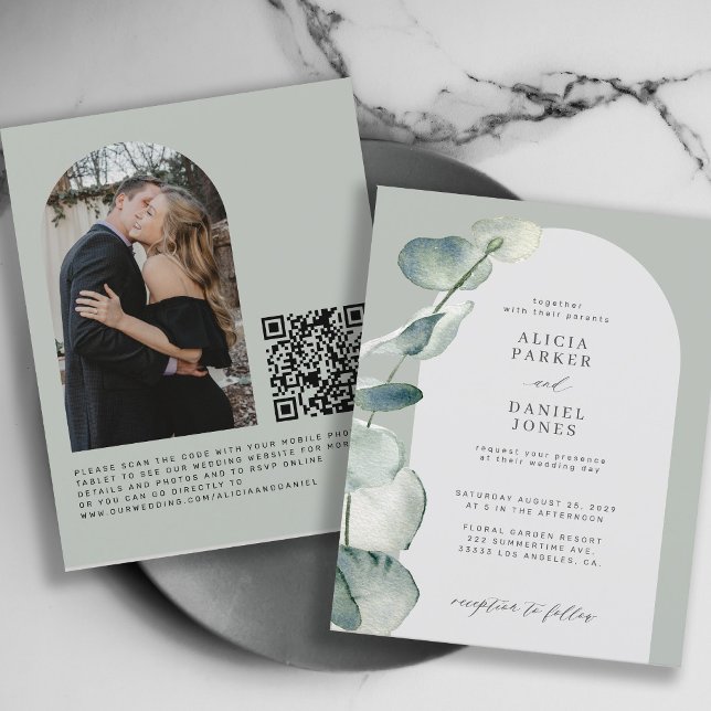 Faire-part de mariage PHOTO à armature budget QR C (Créateur téléchargé)