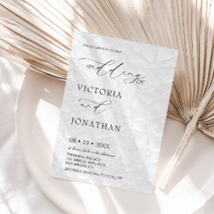 Faire-part de mariage photo blanc moderne