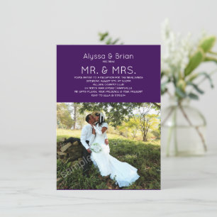 Faire-part de Mariage photo bleu clair