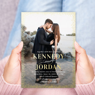 Faire-part de mariage photo brillant FOIL