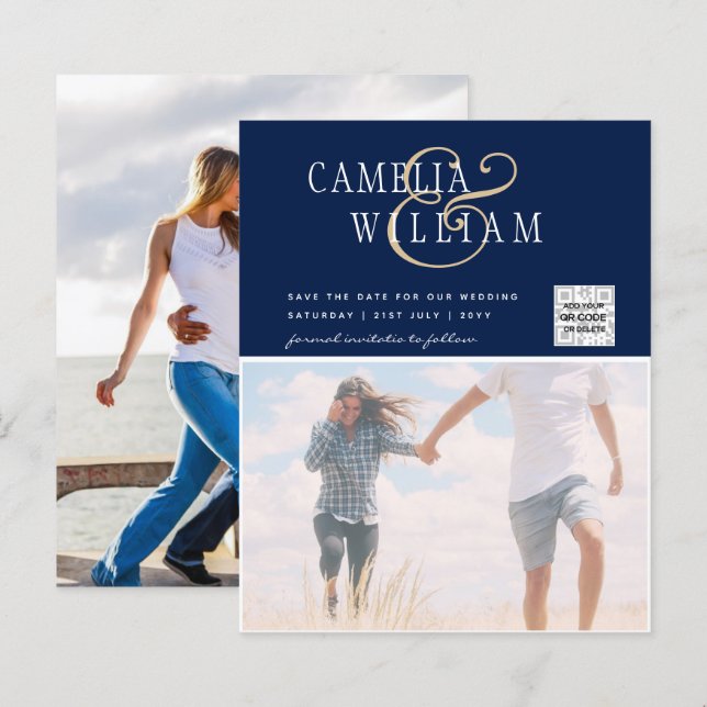 FAIRE-PART DE MARIAGE photo BUDGET Date d'enregist (Devant / Derrière)