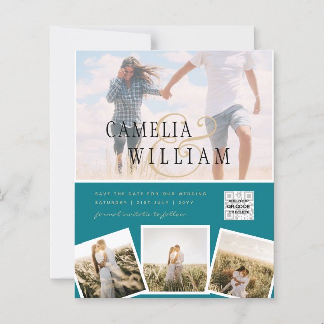 FAIRE-PART DE MARIAGE photo BUDGET Date d'enregist (Devant)