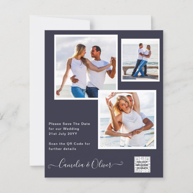 FAIRE-PART DE MARIAGE photo BUDGET Date d'enregist (Devant)