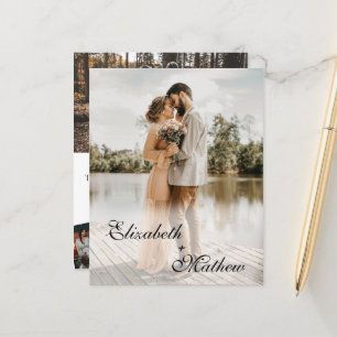 Faire-part de mariage photo Budget Elegant Script