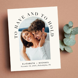 Faire-part de mariage photo Budget Modern Arch