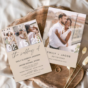 Faire-part de mariage photo Budget Terracotta