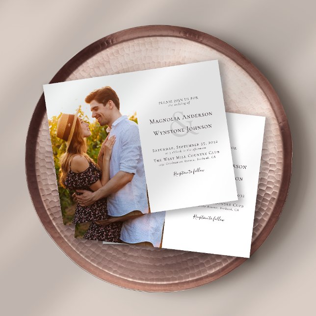 Faire-part de mariage photo budgétaire (Créateur téléchargé)
