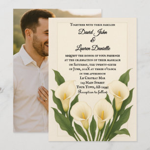 Faire-part de mariage photo Callas chuchotantes