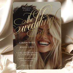 Faire-part de mariage photo Calligraphie